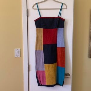 Garrison suede and denim dress size 10. Excellent condition.